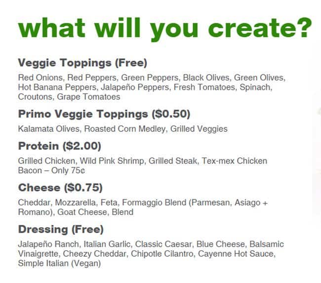 Menu of Panago photo6