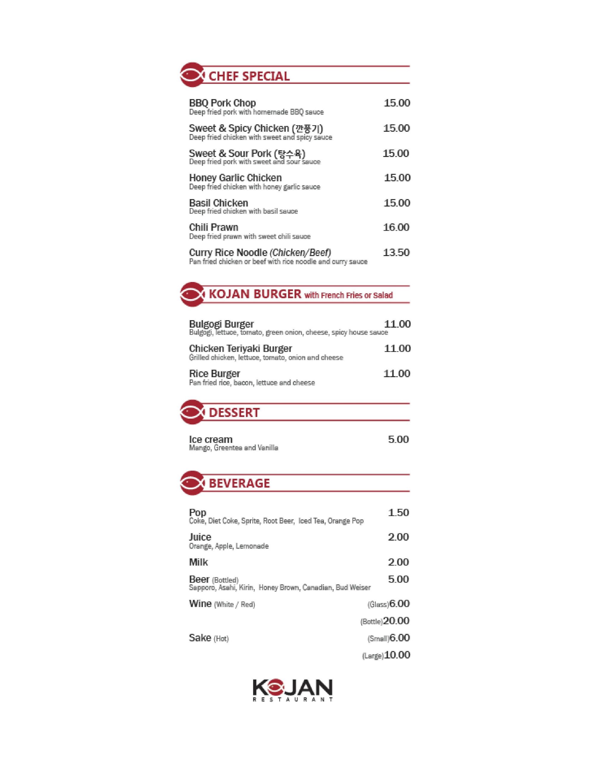 Menu of KoJan Sushi Restaurant photo8