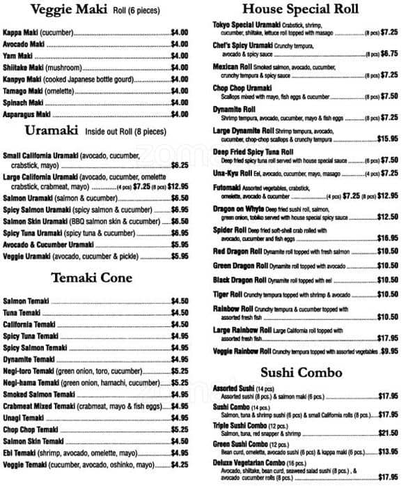 Menu of Tokyo Noodle Shop photo4