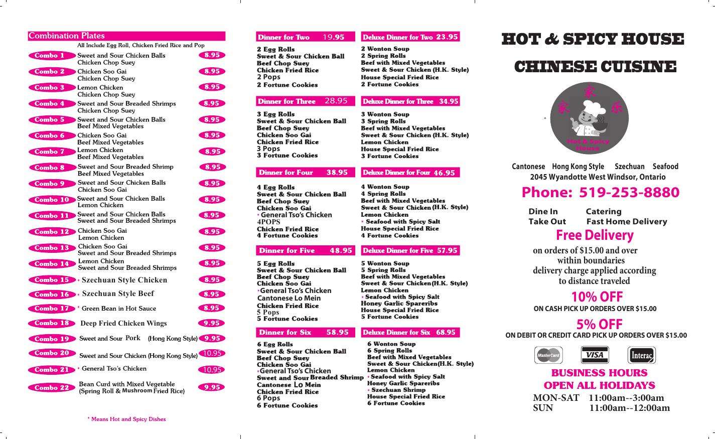 Menu of Hot and Spicy House photo2