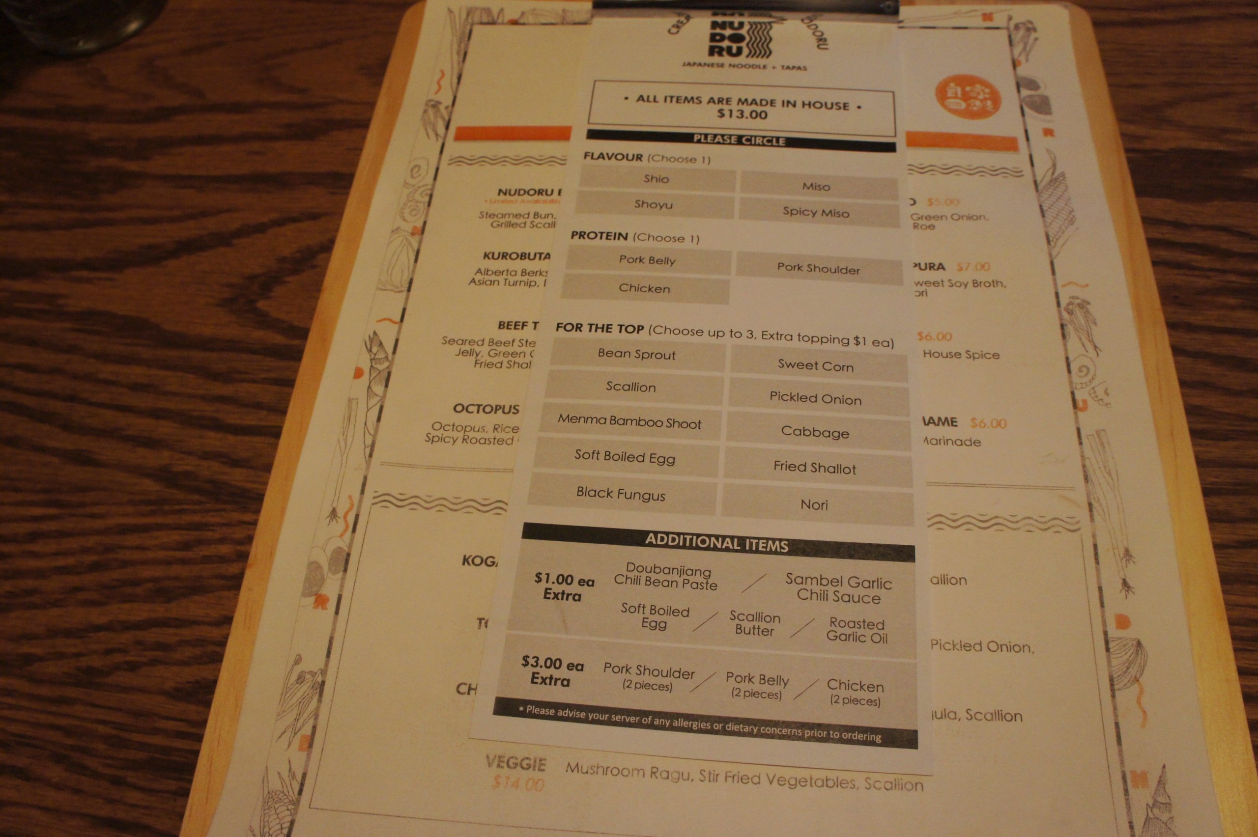 Menu of Nudoru Ramen Bar photo4