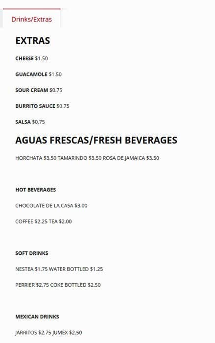 Menu of Señor Burrito photo9