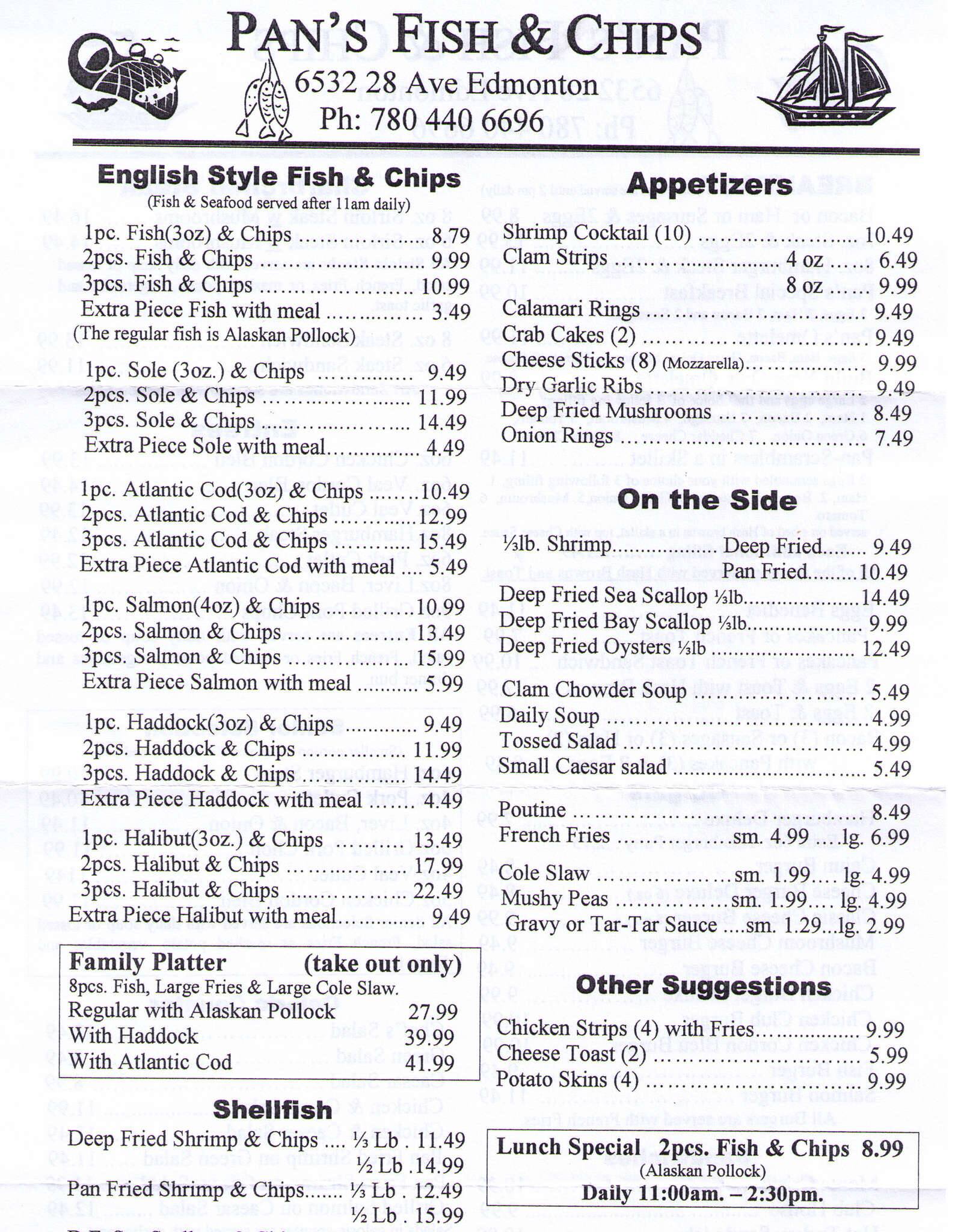Menu of Pans Fish & Chips photo3