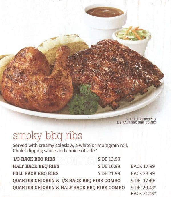 Menu of Swiss Chalet Express photo8