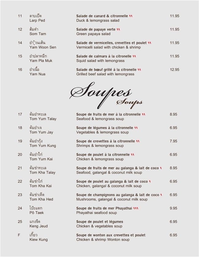 Menu of Phayathai photo3