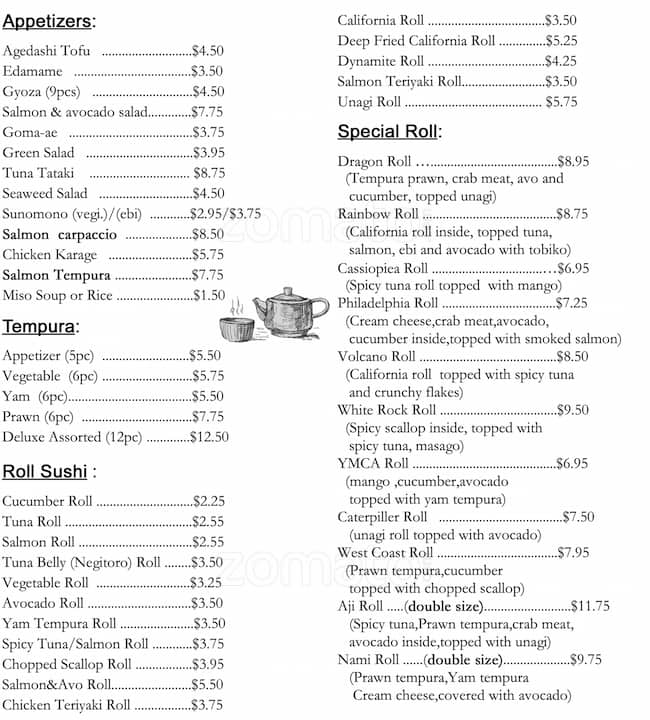 Menu of Aji Sushi Family Kitchen photo2