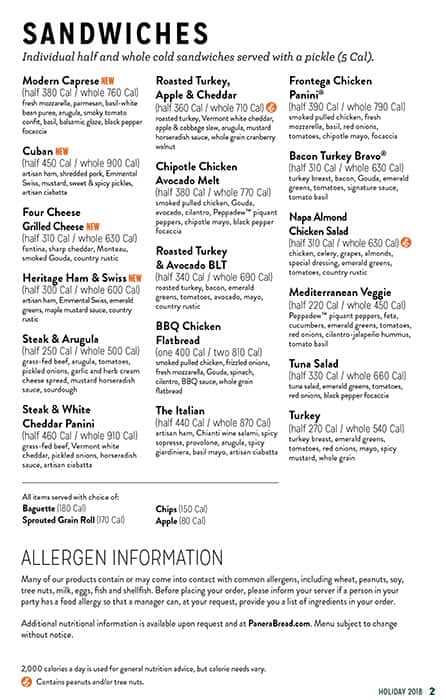 Menu of Panera Bread photo3