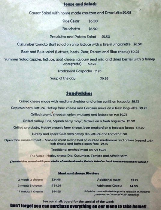 Menu of Terrasse Radisson photo2
