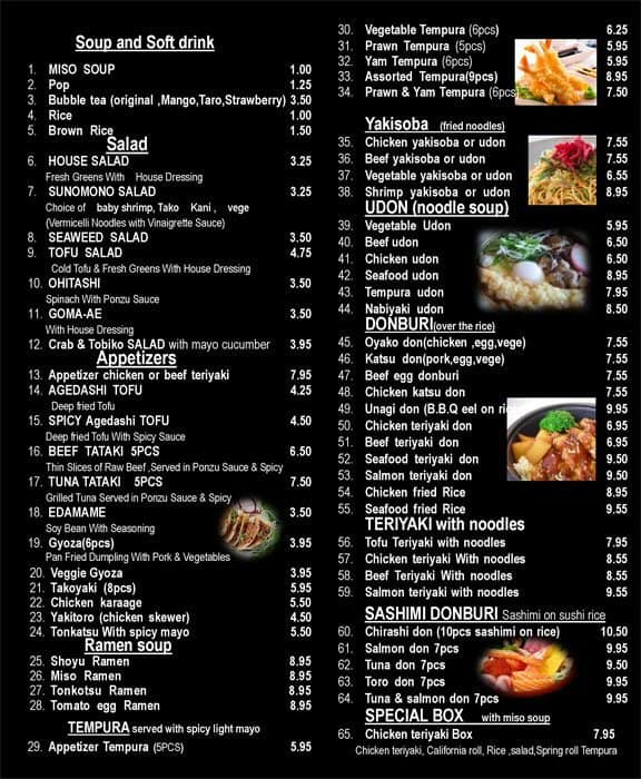 Menu of Daikichi Sushi photo2