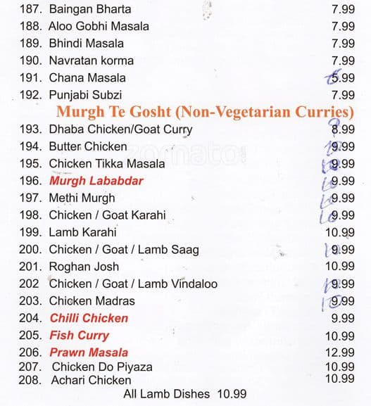 Menu of India Curry House photo9