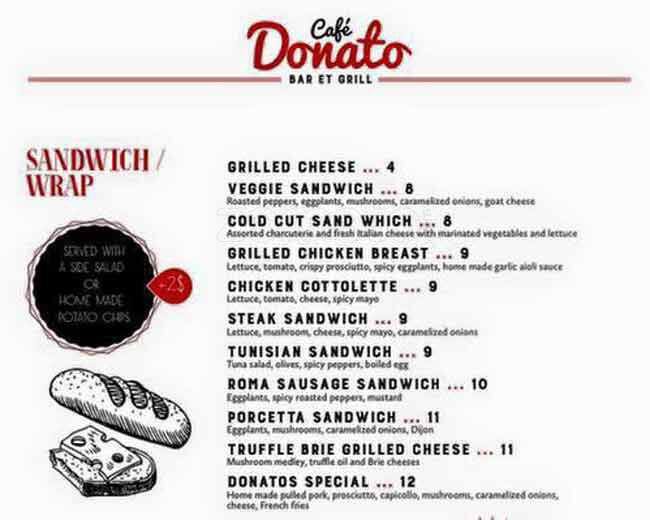 Menu of Cafe Donato photo4