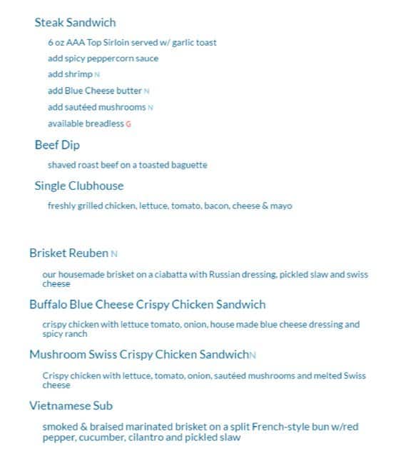 Menu of Sister’s Pub & Grill photo5