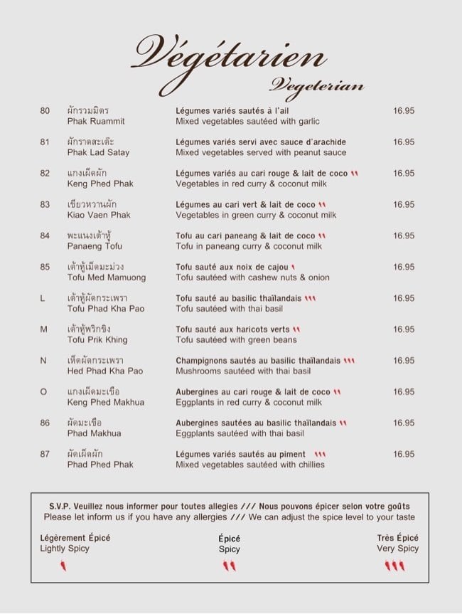 Menu of Phayathai photo8