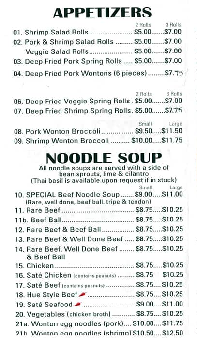 Menu of Pho Sate photo2