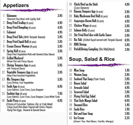 Menu of 168 Sushi Asian Buffet. Bar photo6