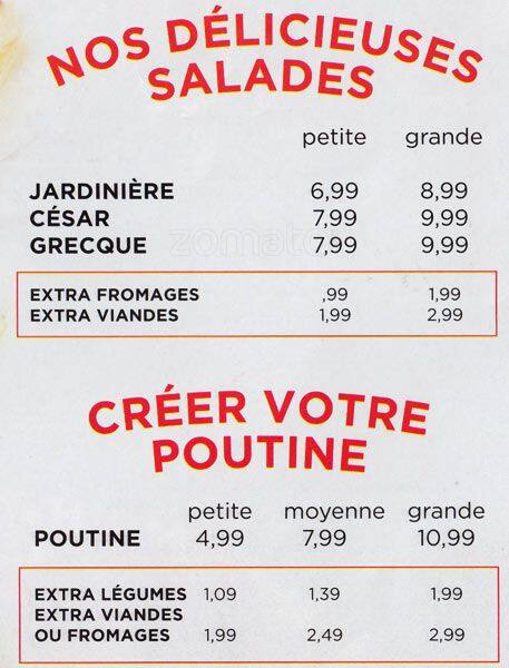 Menu of Pizza La Différence photo8