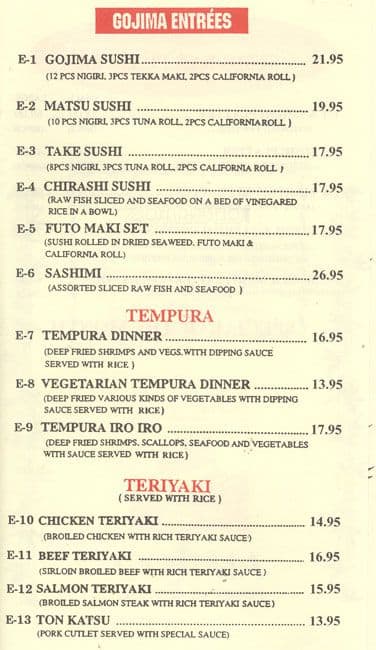 Menu of Gojima photo4