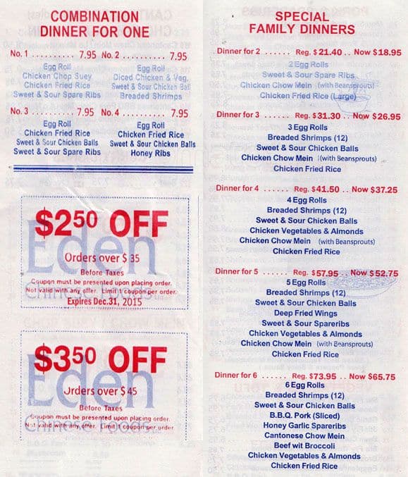 Menu of Eden Chinese Food photo4
