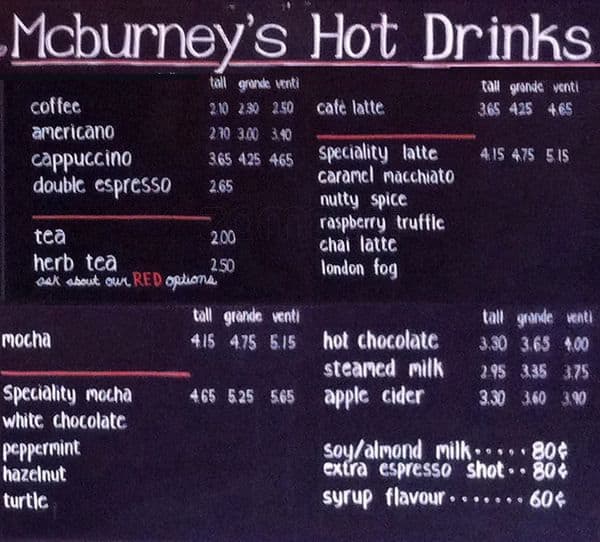 Menu of McBurney Coffee & Tea House photo4