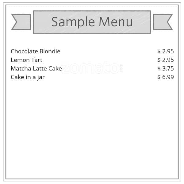 Menu of Bluebird Cakery photo2