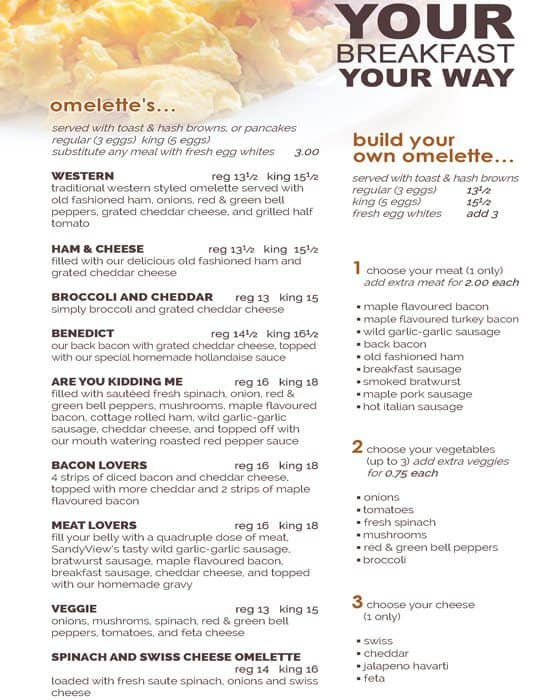 Menu of The Loft at Sandyview Farms photo3