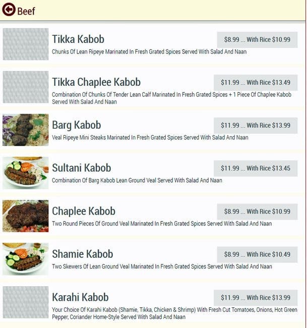 Menu of Pamier Kabob photo3