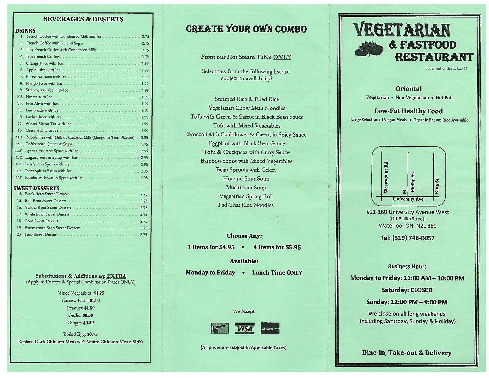 Menu of Vegetarian Fastfood Restaurant photo3