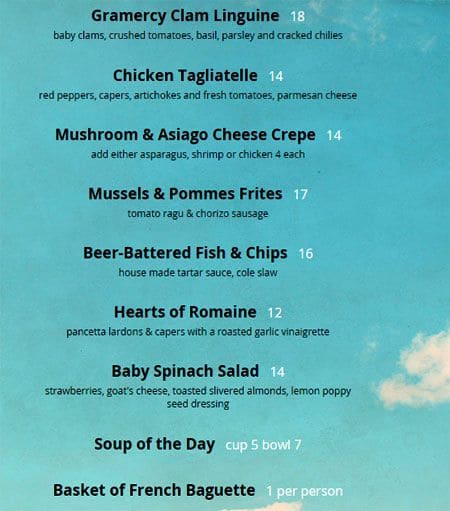 Menu of Gramercy Grill photo14