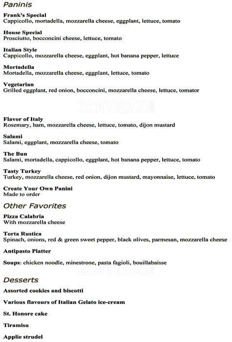 Menu of Cafe Calabria photo2