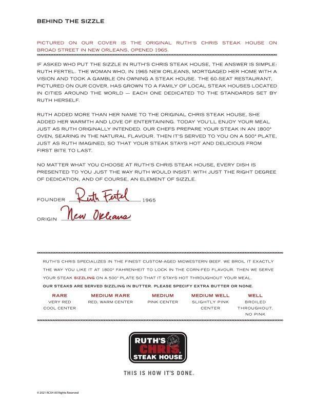 Menu of Ruth’s Chris Steak House photo6