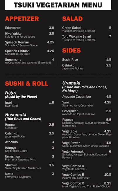 Menu of Tsuki Sushi Bar photo7