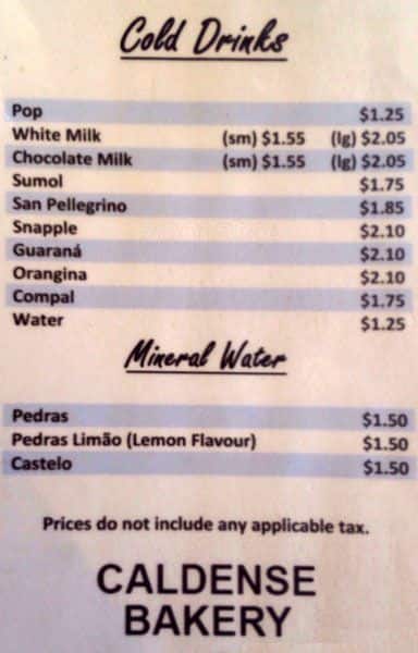 Menu of Caldense Bakery photo4