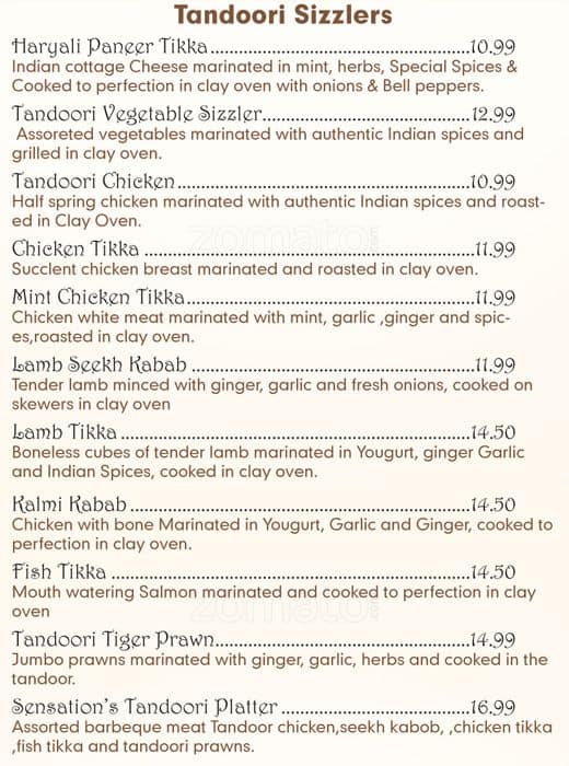 Menu of Curry Sensation photo4