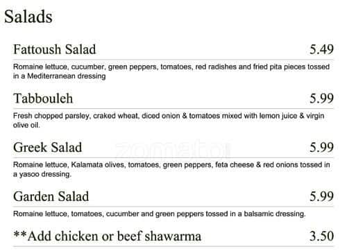 Menu of Paramount Fine Foods photo3