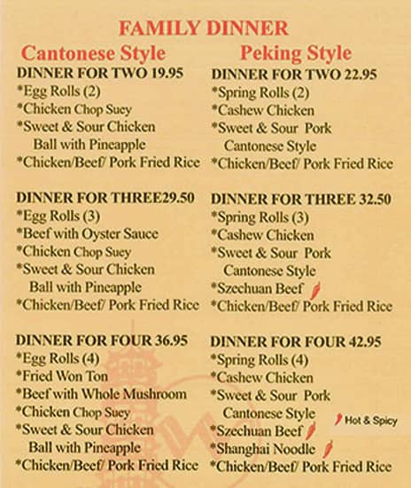 Menu of House of Wong photo6