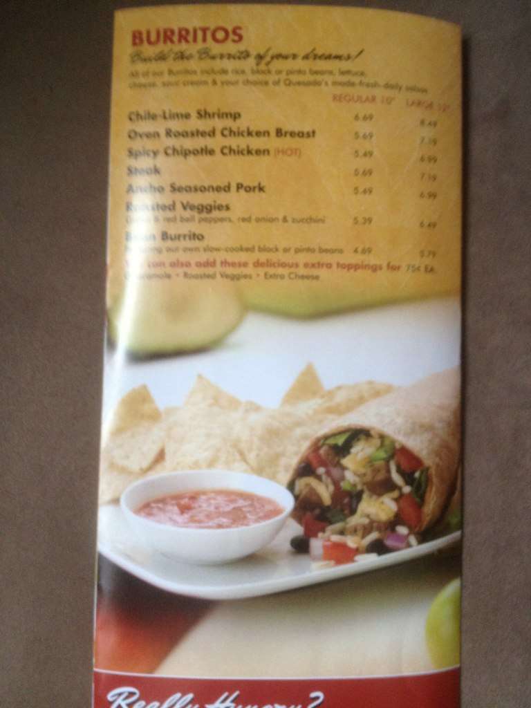 Menu of Quesada Burritos & Tacos photo2