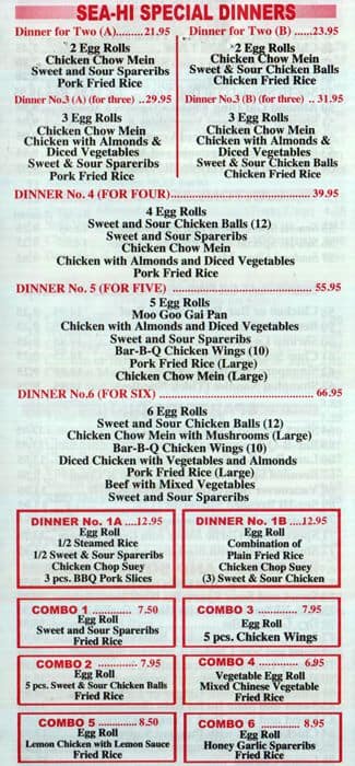 Menu of Sea-Hi photo4