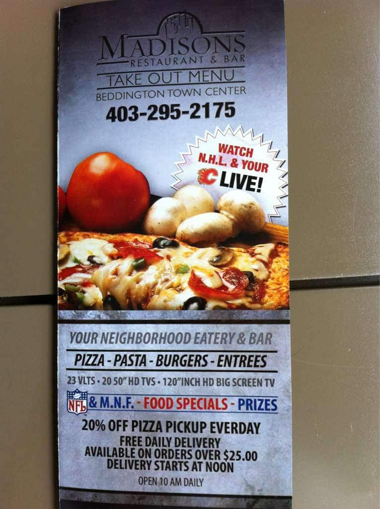 Menu of Madison’s Restaurant & Bar photo2