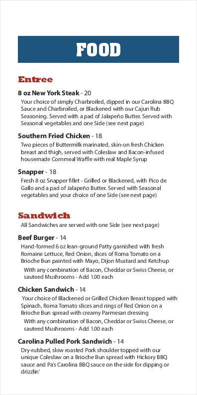 Menu of Big Al’s House of Blues photo3