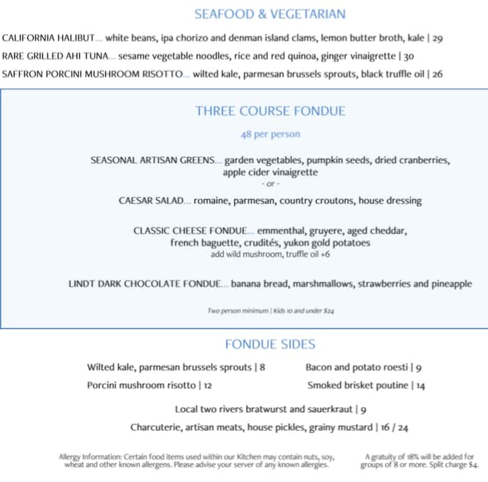 Menu of Table Nineteen Lakeside Eatery at Nicklaus North photo3