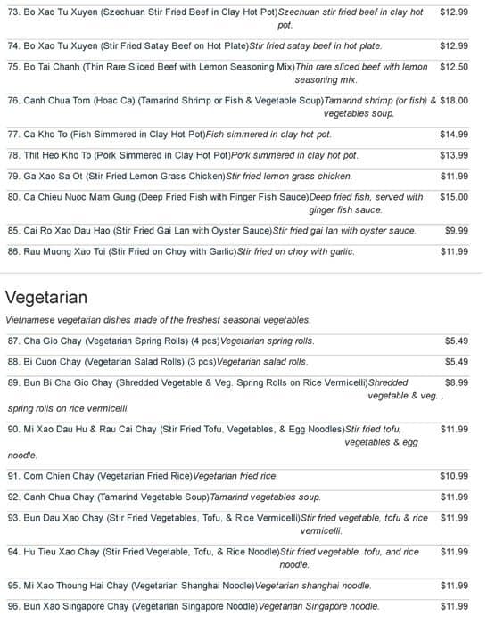 Menu of Phu Quy Vietnamese Family Restaurant photo6