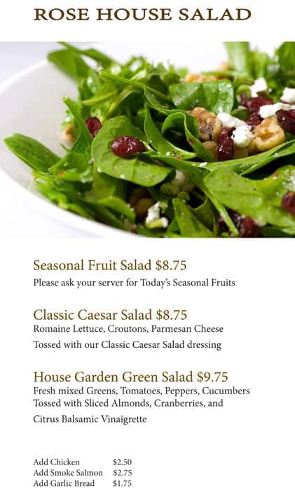 Menu of Rose House photo4