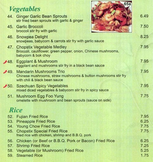 Menu of Chopstix And Rice photo5