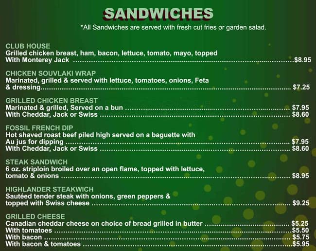 Menu of The Fossil & Haggis photo5