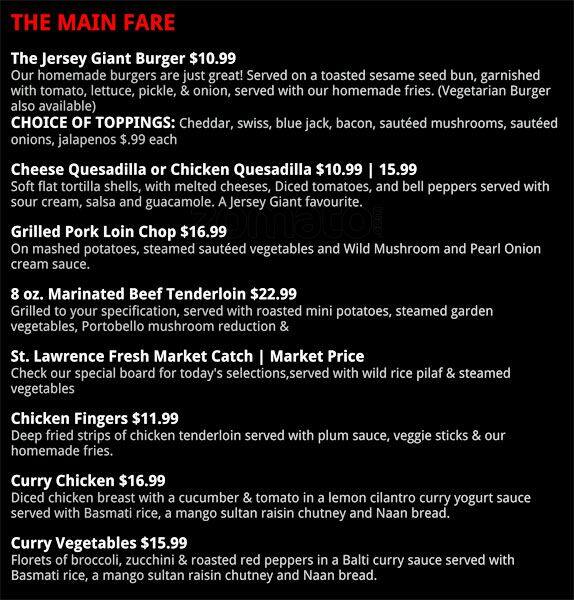 Menu of Jersey Giant photo6