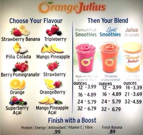Menu of Orange Julius photo13
