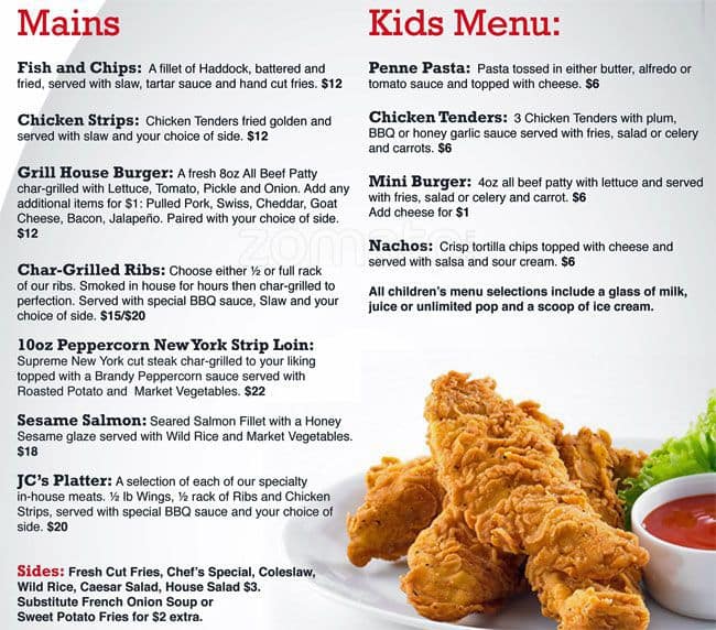 Menu of JC’s Grill House – Park Inn by Radisson photo4