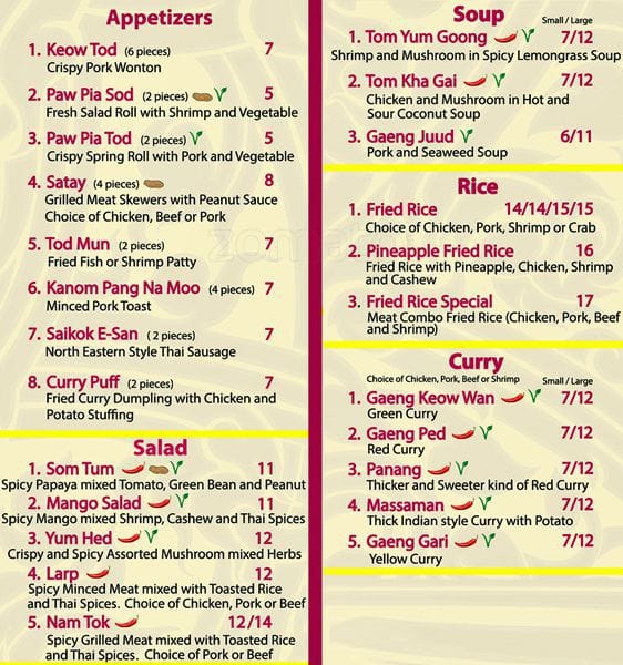 Menu of Sawaddee Thai Cuisine photo4