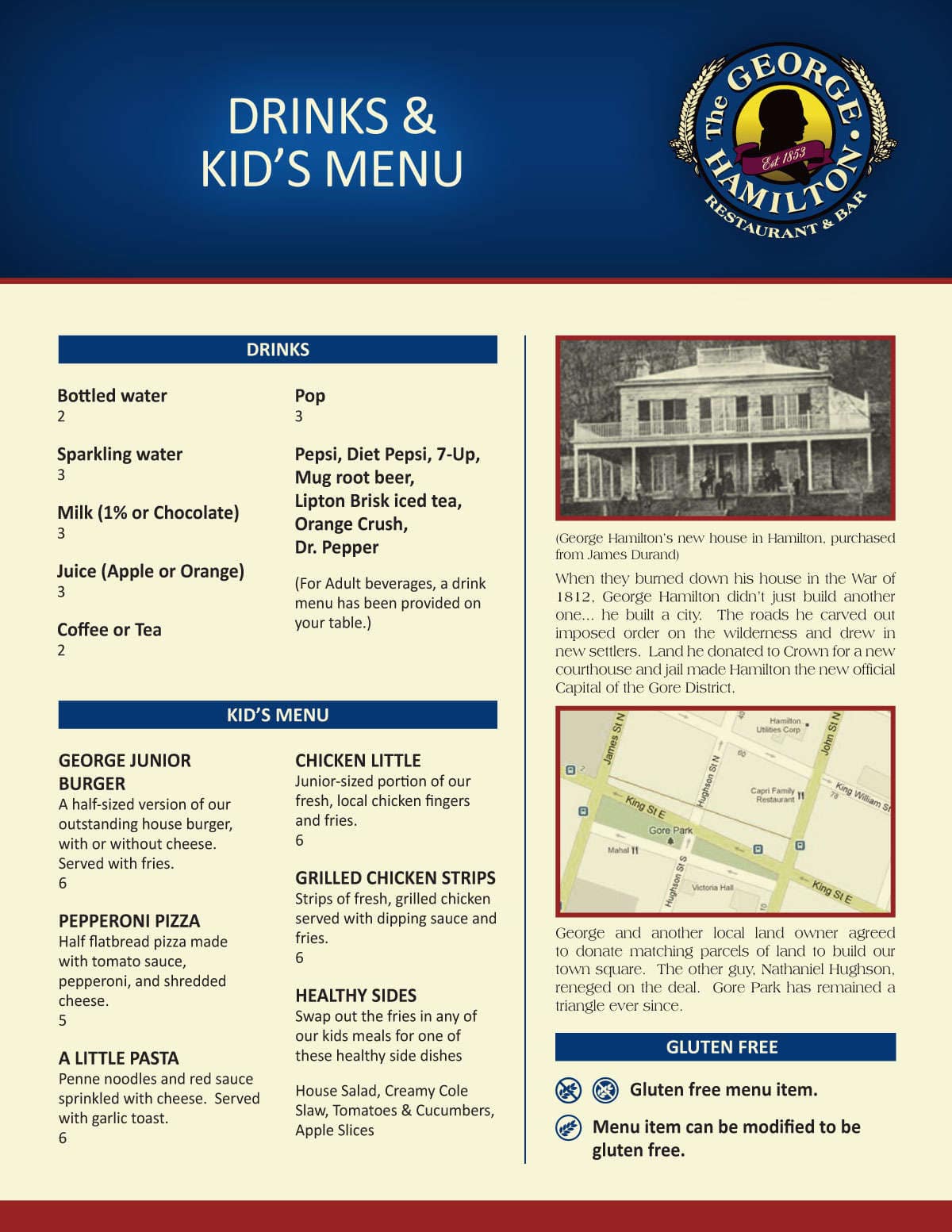 Menu of The George Hamilton Restaurant & Bar photo4