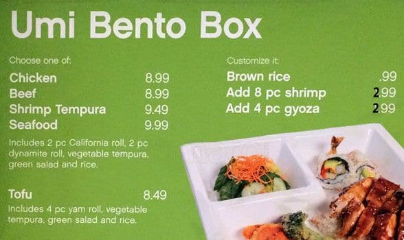 Menu of Umi Sushi Express photo6